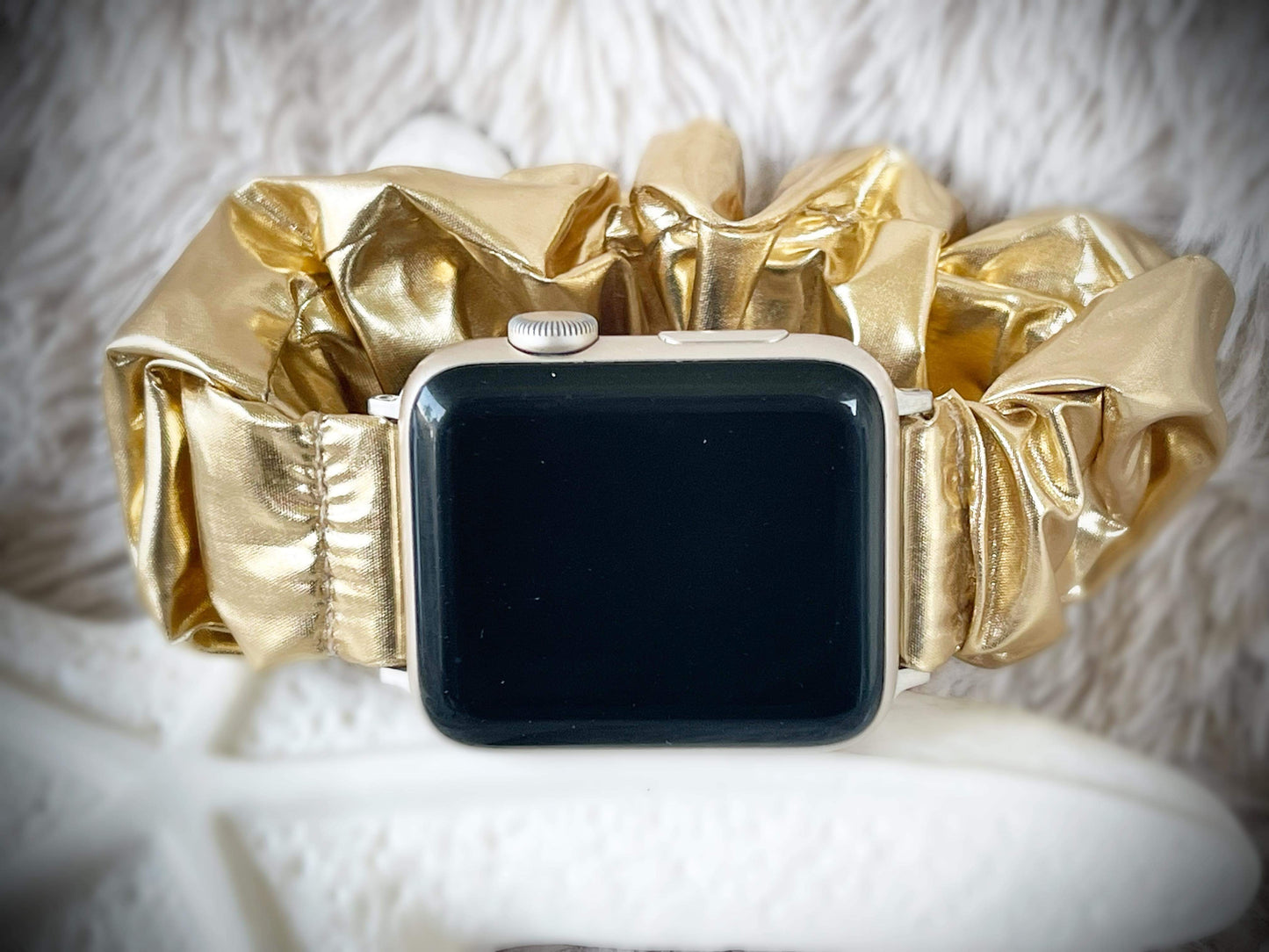 Cacha Scrunchie Band - Metalic Gold