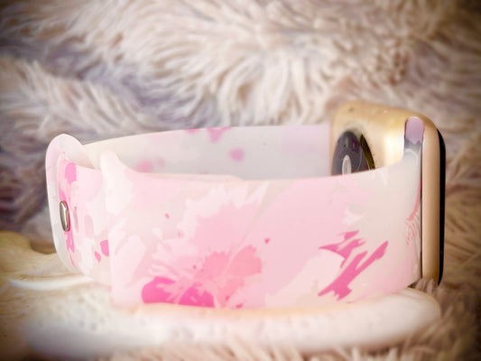 Cacha Silicone Design Band - Pink Splash