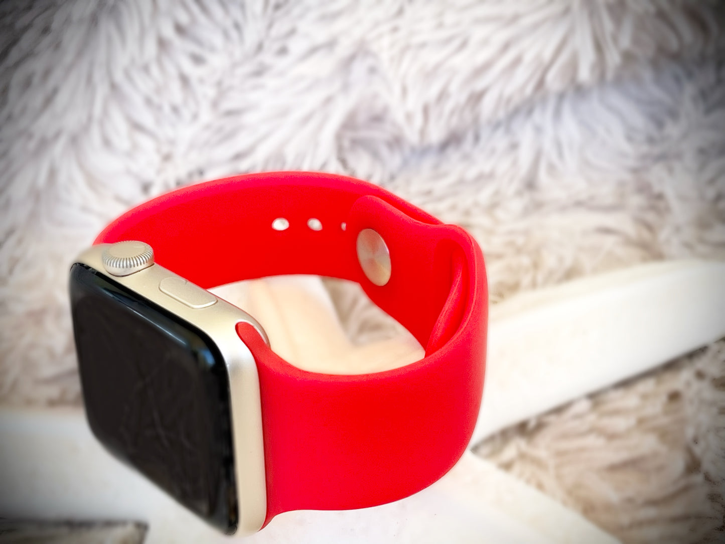 Cacha Silicone Band - Bright Red