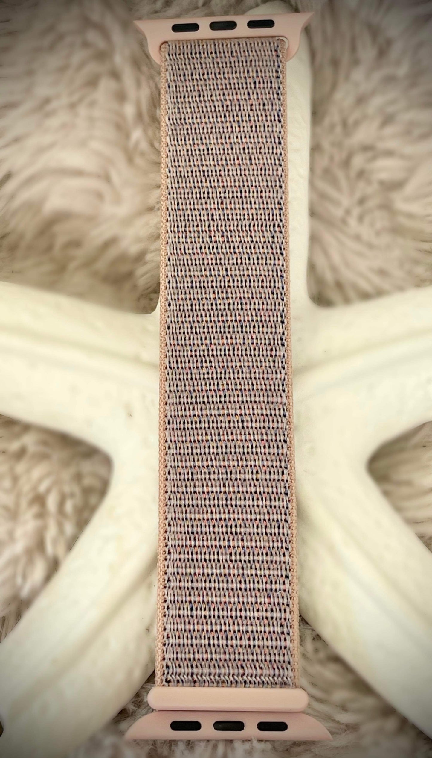 Cacha Nylon Loop Band - Pink/Grey