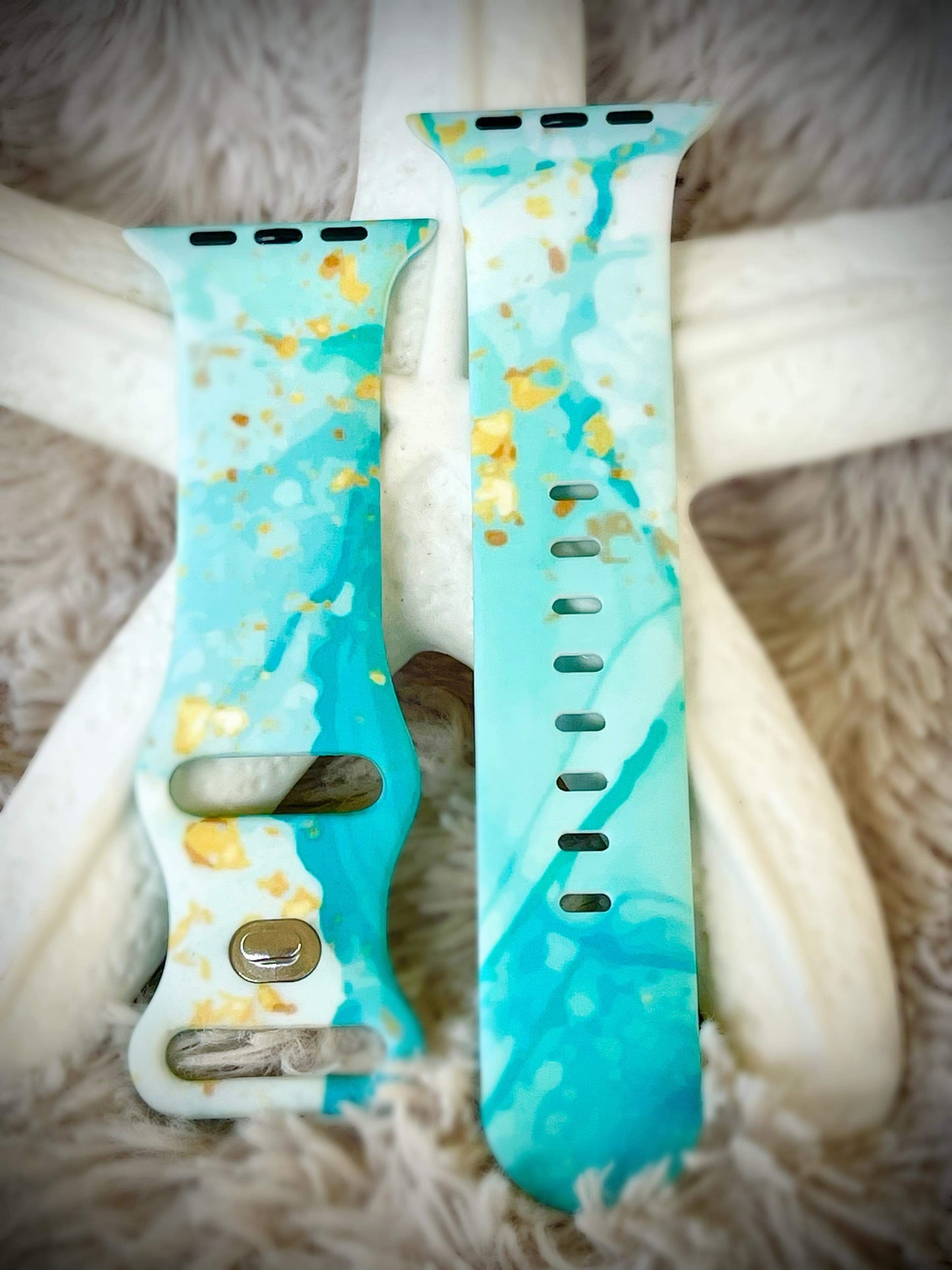 Cacha Silicone Design Band - Blue Marble