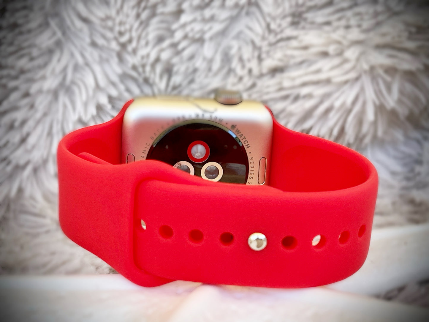 Cacha Silicone Band - Bright Red