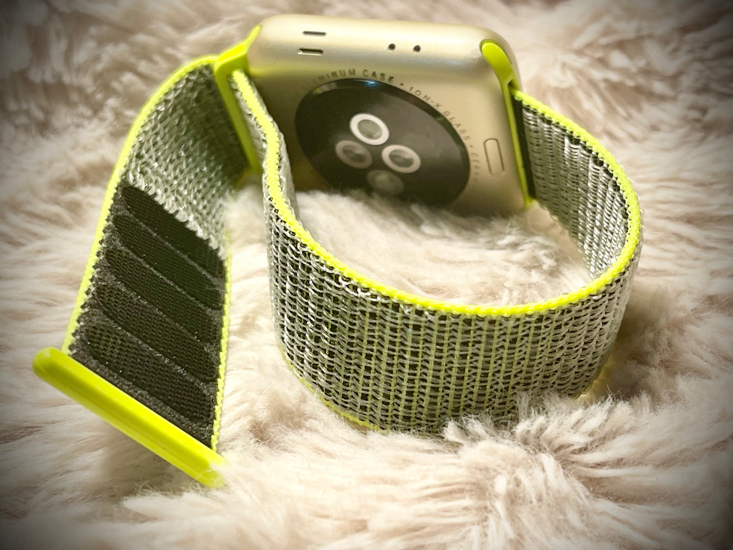 Cacha Nylon Loop Band - Neon Green/Grey