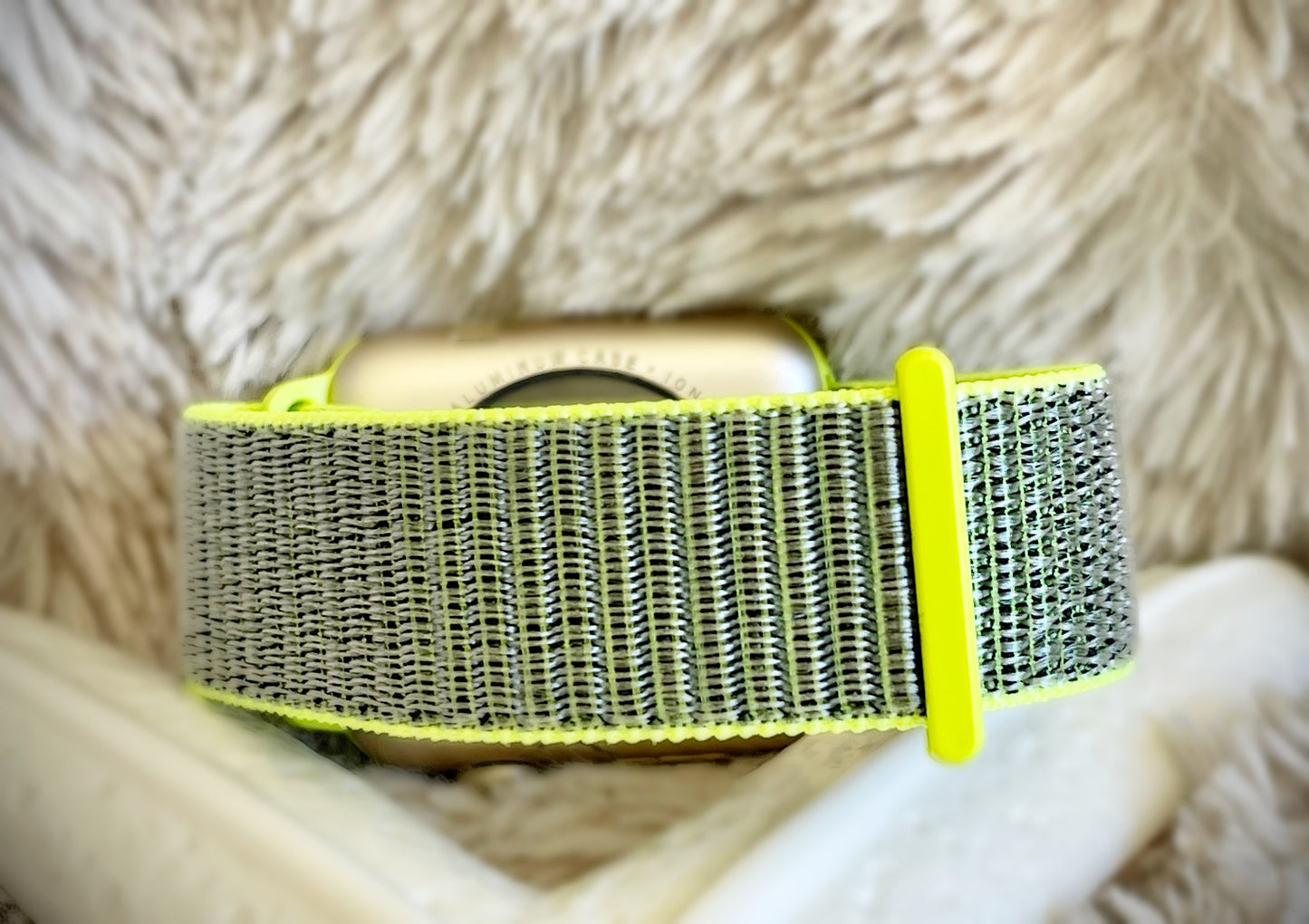 Cacha Nylon Loop Band - Neon Green/Grey