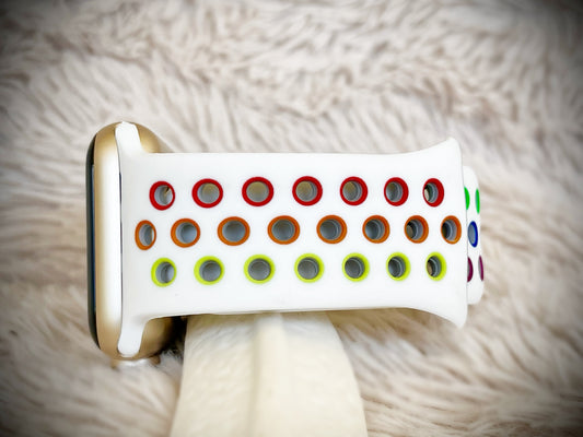 Cacha Sport Band - Rainbow White