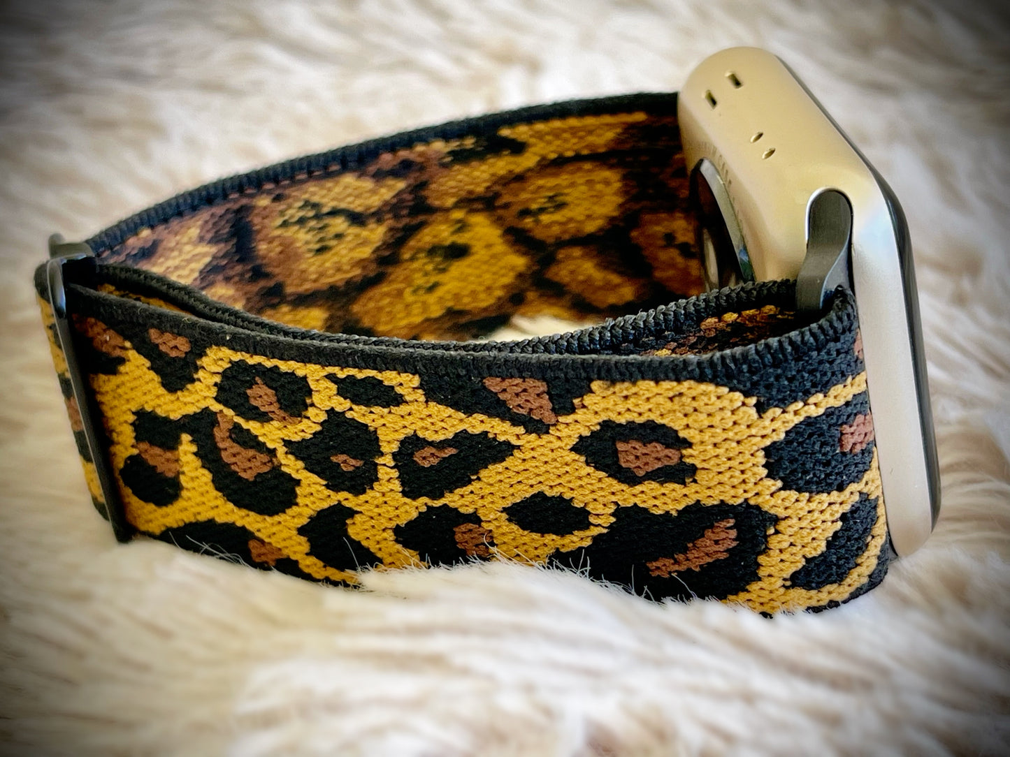 Cacha Nylon Loop Band - Leopard Brown/Black