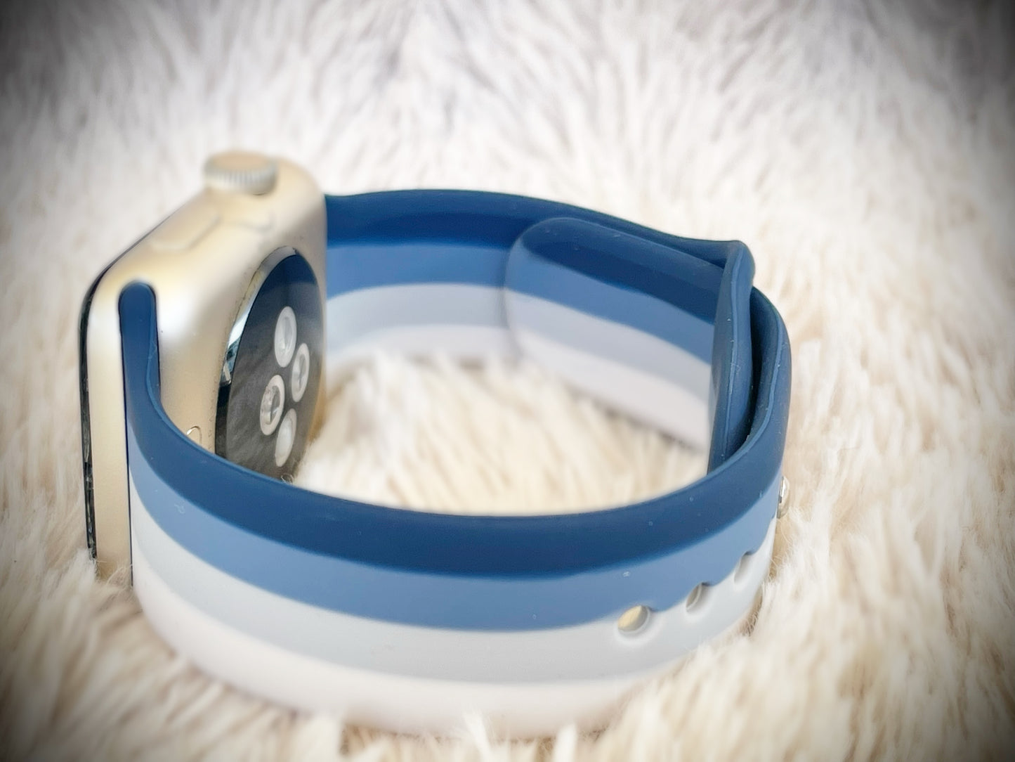 Cacha Silicone Design Band - Blue Rainbow