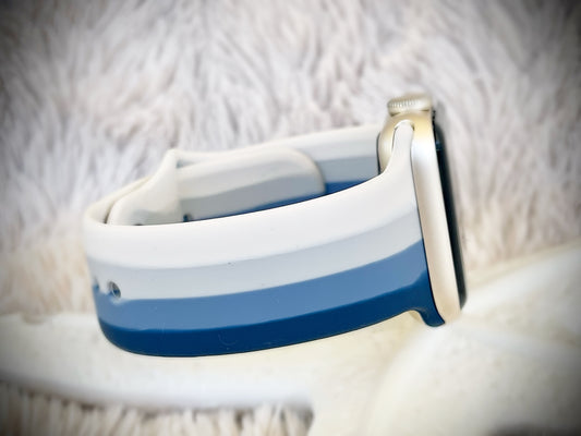 Cacha Silicone Design Band - Blue Rainbow