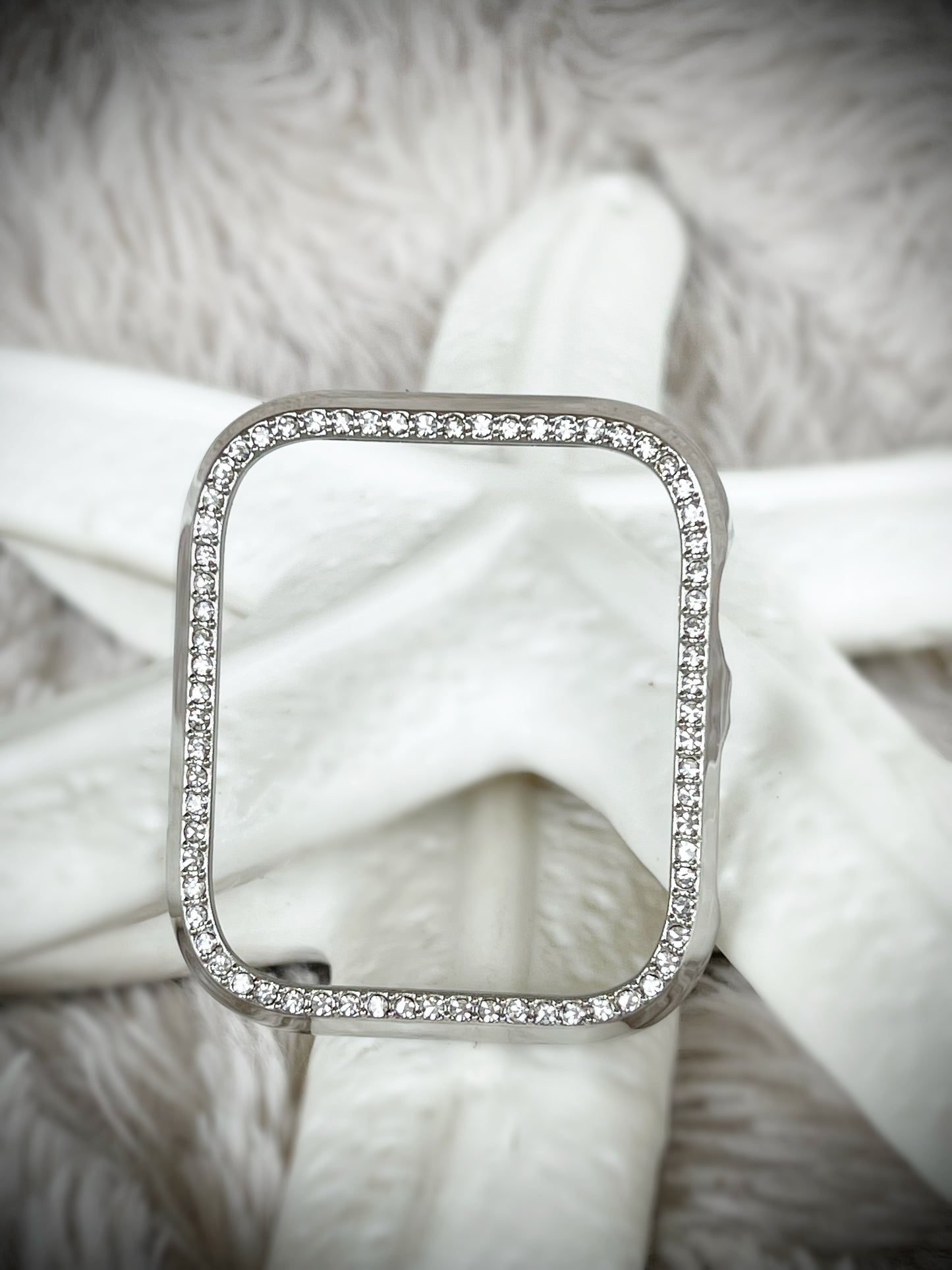 Cacha Watch Cover - Silver Rhinestone