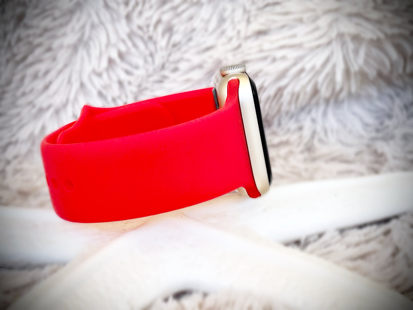 Cacha Silicone Band - Bright Red