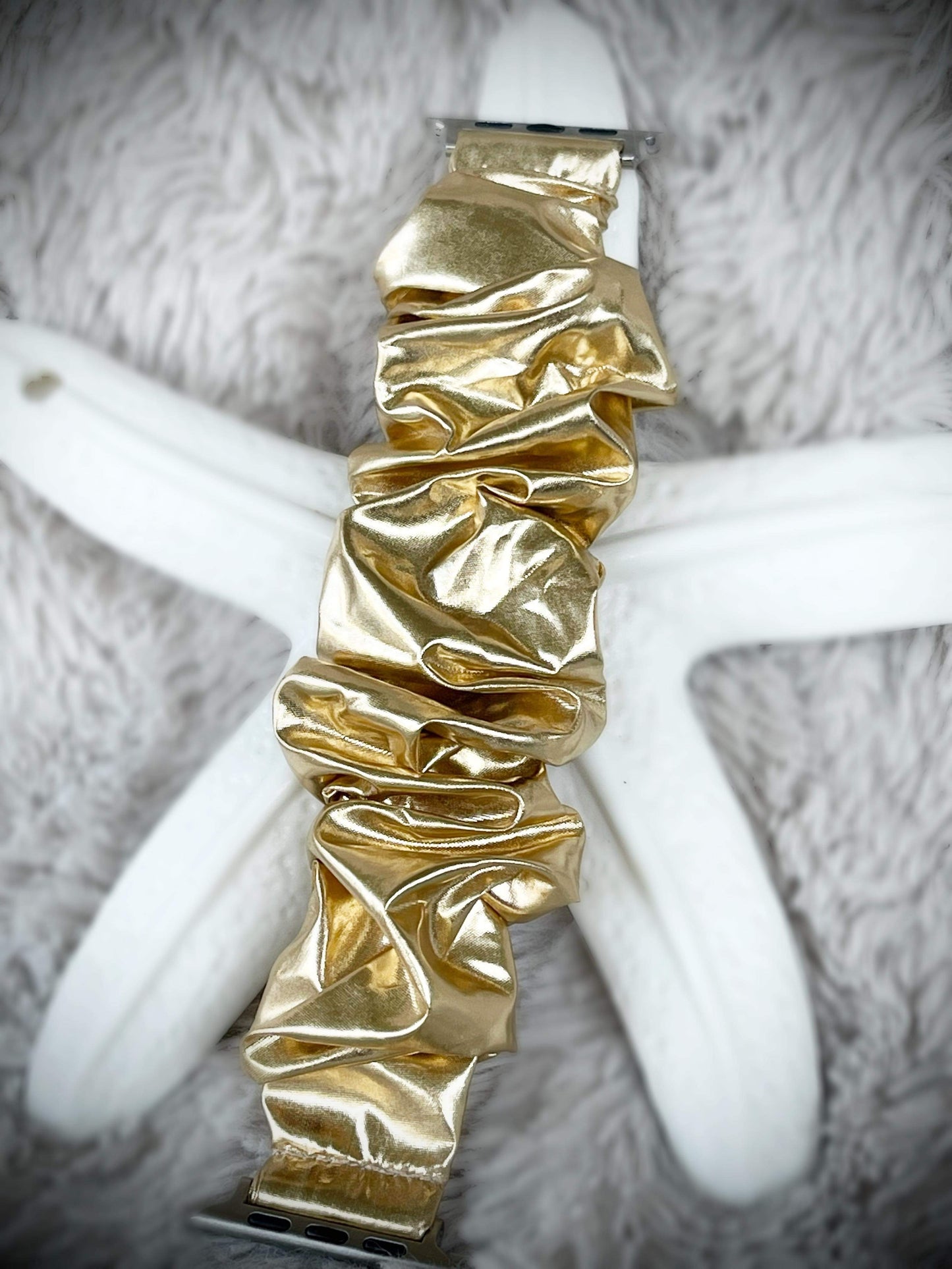 Cacha Scrunchie Band - Metalic Gold