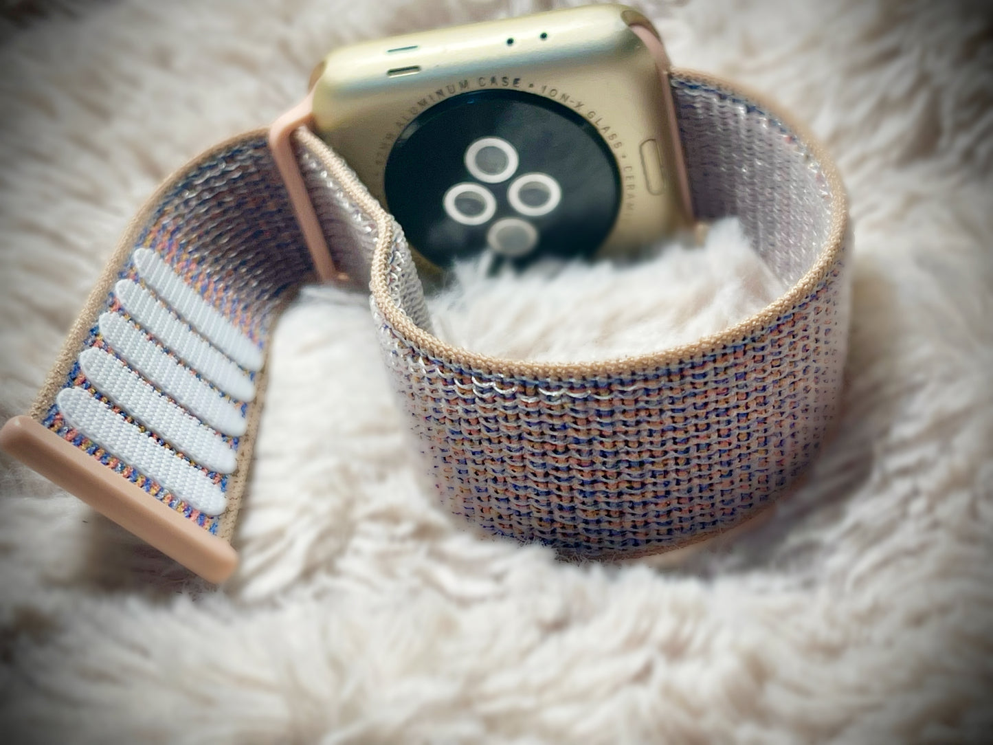 Cacha Nylon Loop Band - Pink/Grey