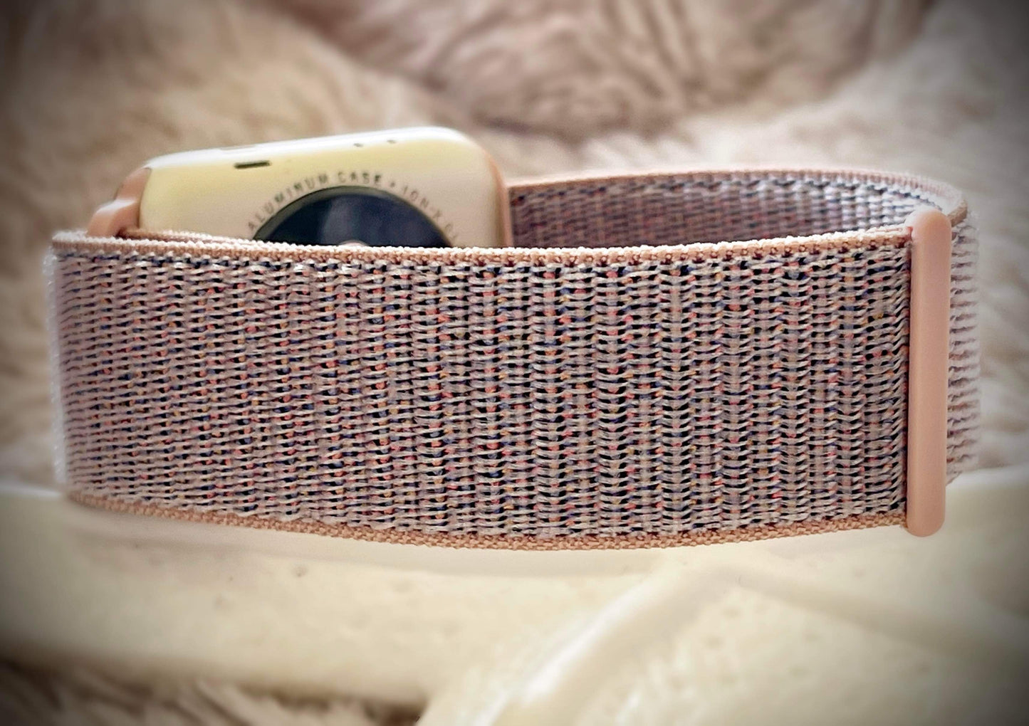 Cacha Nylon Loop Band - Pink/Grey