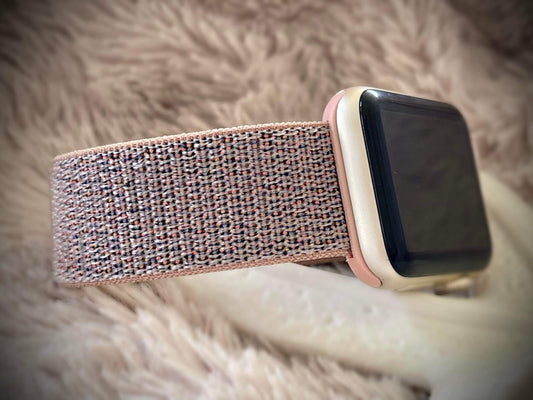 Cacha Nylon Loop Band - Pink/Grey