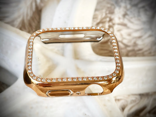 Cacha Watch Cover - Rose Gold Rhinestone