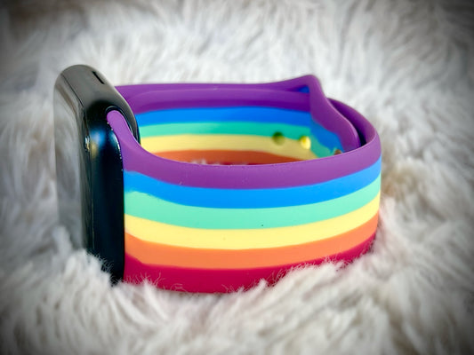 Cacha Silicone Design Band - Rainbow Pride