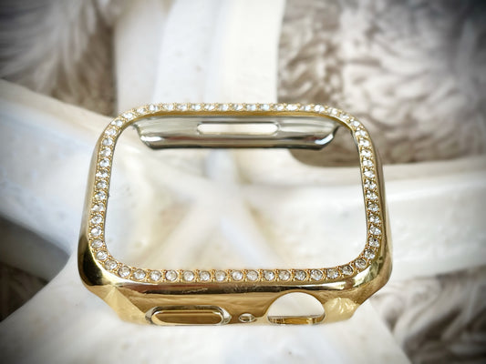 Cacha Watch Cover - Gold Rhinestone