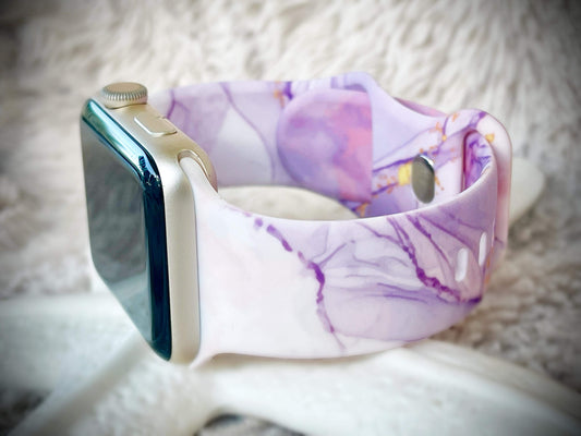Cacha Silicone Design Band - Purple Marble